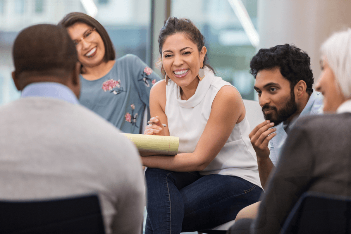 Group participating in an intensive outpatient program