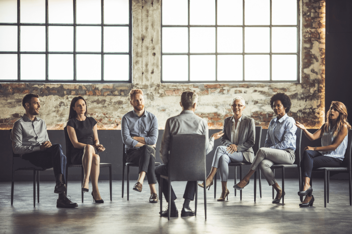Therapist-led group counseling session